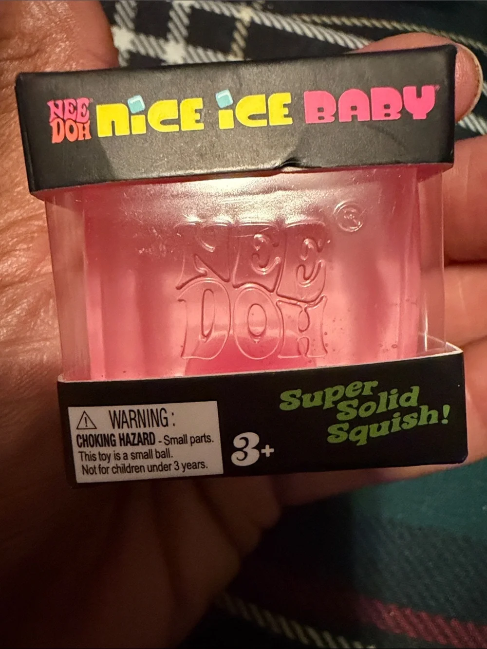 Nee Doh Nice Ice Baby Pink Super Solid Squish Toy